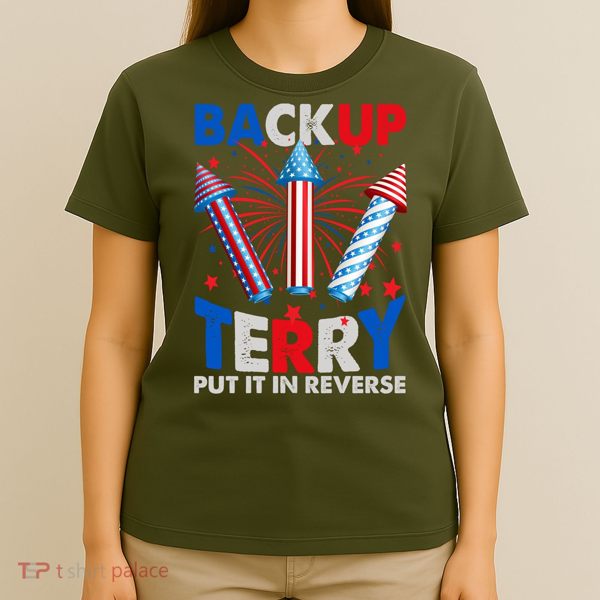 Fouth 4th Of July Back Up Terry Put It In Reverse T-Shirt