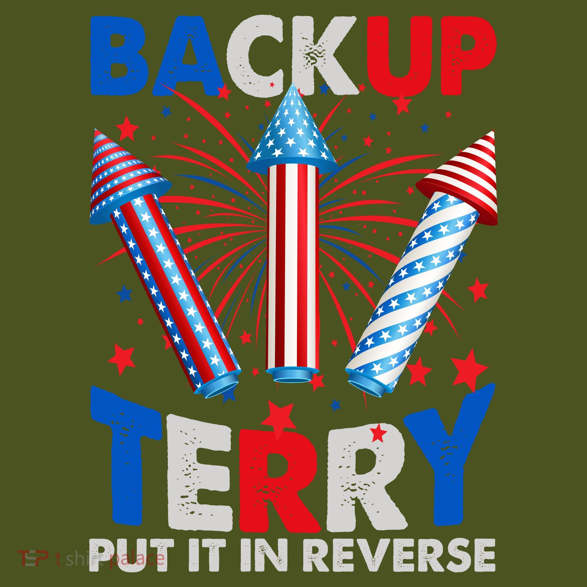 Fouth 4th Of July Back Up Terry Put It In Reverse Mousepad