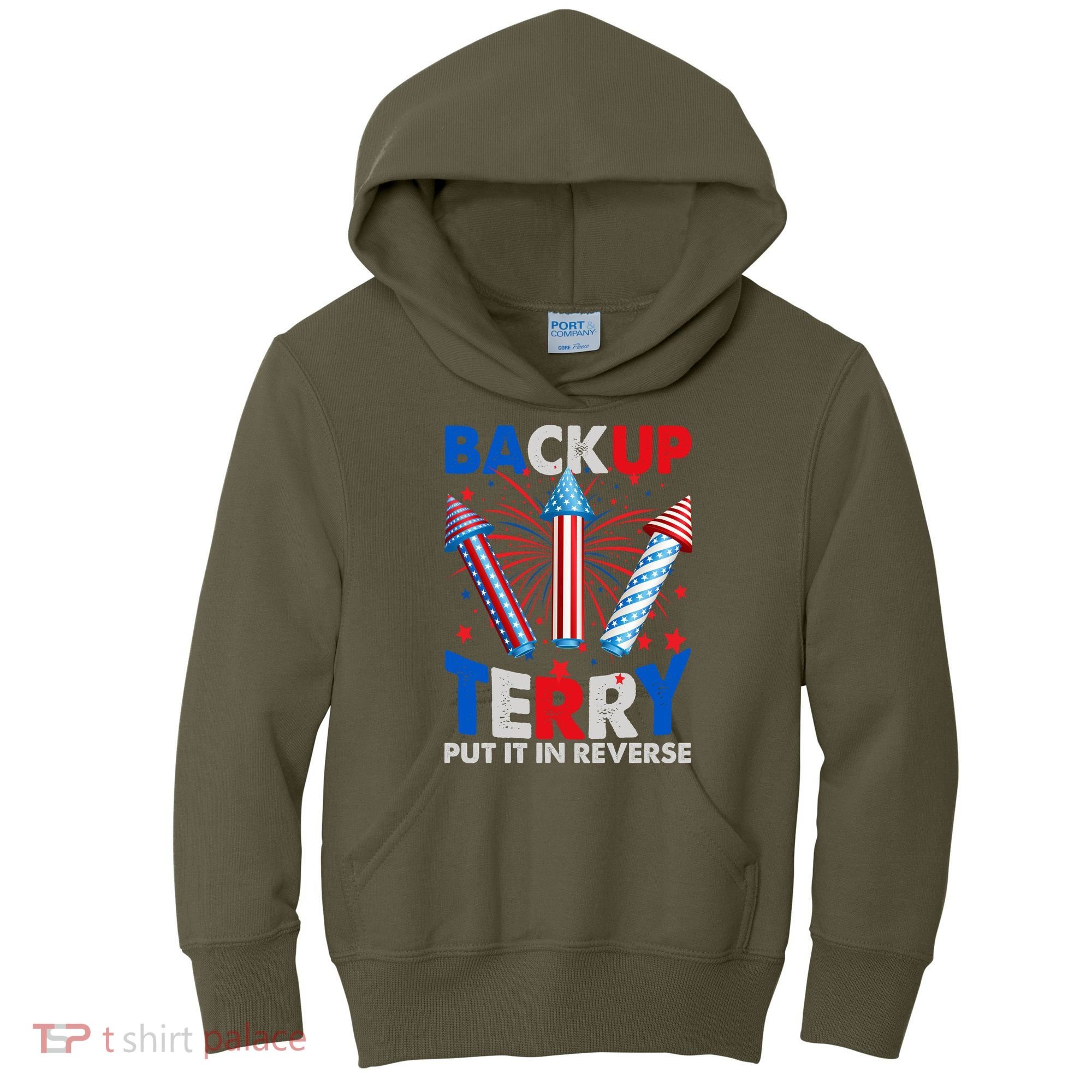 Fouth 4th Of July Back Up Terry Put It In Reverse Kids Hoodie