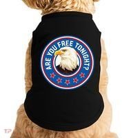 Funny 4th Of July Bald Eagle Are You Free Tonight Usa Doggie Tank thumb 0