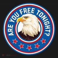 Funny 4th Of July Bald Eagle Are You Free Tonight Usa Ornament thumb 1