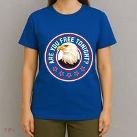 Funny 4th Of July Bald Eagle Are You Free Tonight Usa T-Shirt thumb 4