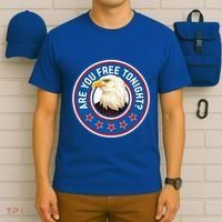 Funny 4th Of July Bald Eagle Are You Free Tonight Usa T-Shirt thumb 6