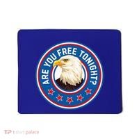 Funny 4th Of July Bald Eagle Are You Free Tonight Usa Mousepad thumb 0
