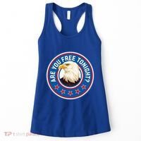 Funny 4th Of July Bald Eagle Are You Free Tonight Usa Women's Tank Top thumb 0