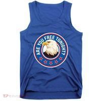 Funny 4th Of July Bald Eagle Are You Free Tonight Usa Tank Top thumb 0