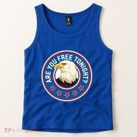 Funny 4th Of July Bald Eagle Are You Free Tonight Usa Tank Top thumb 2