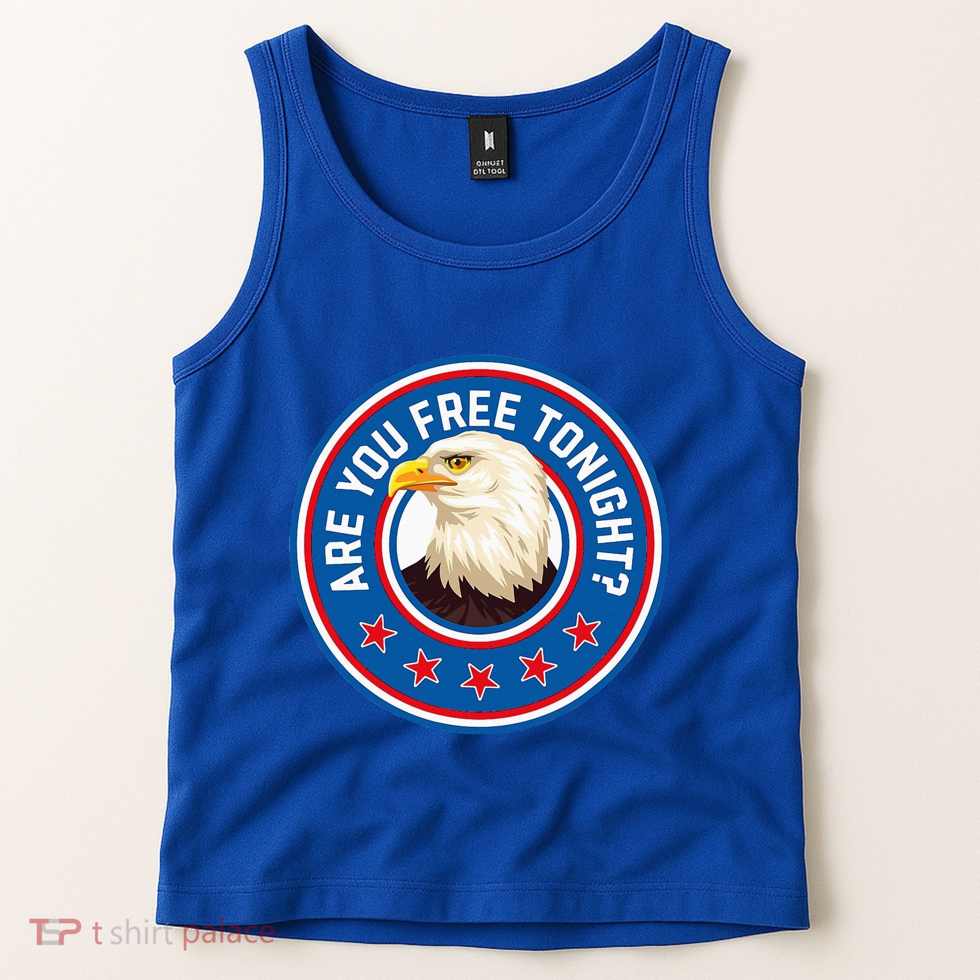 Funny 4th Of July Bald Eagle Are You Free Tonight Usa Tank Top