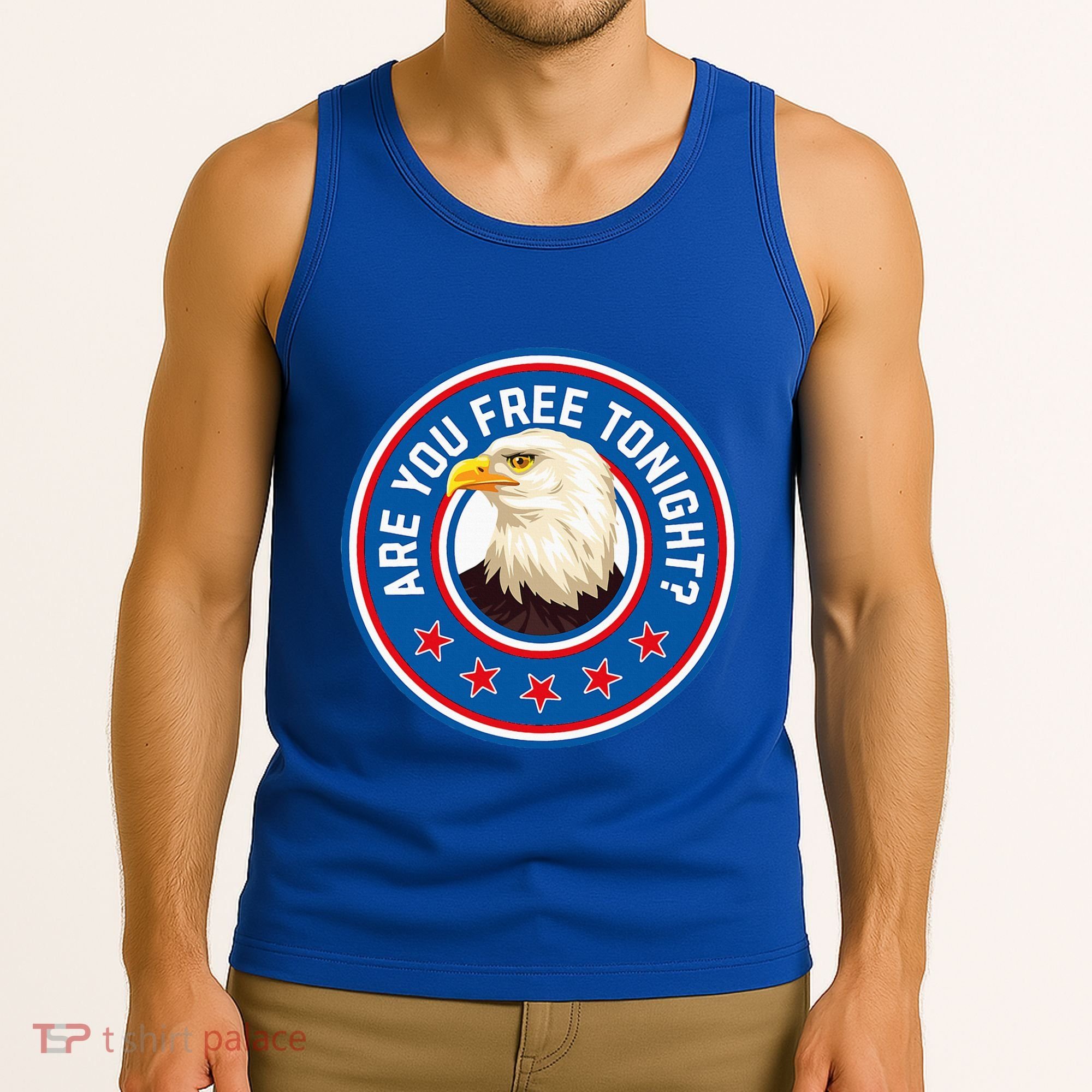 Funny 4th Of July Bald Eagle Are You Free Tonight Usa Tank Top