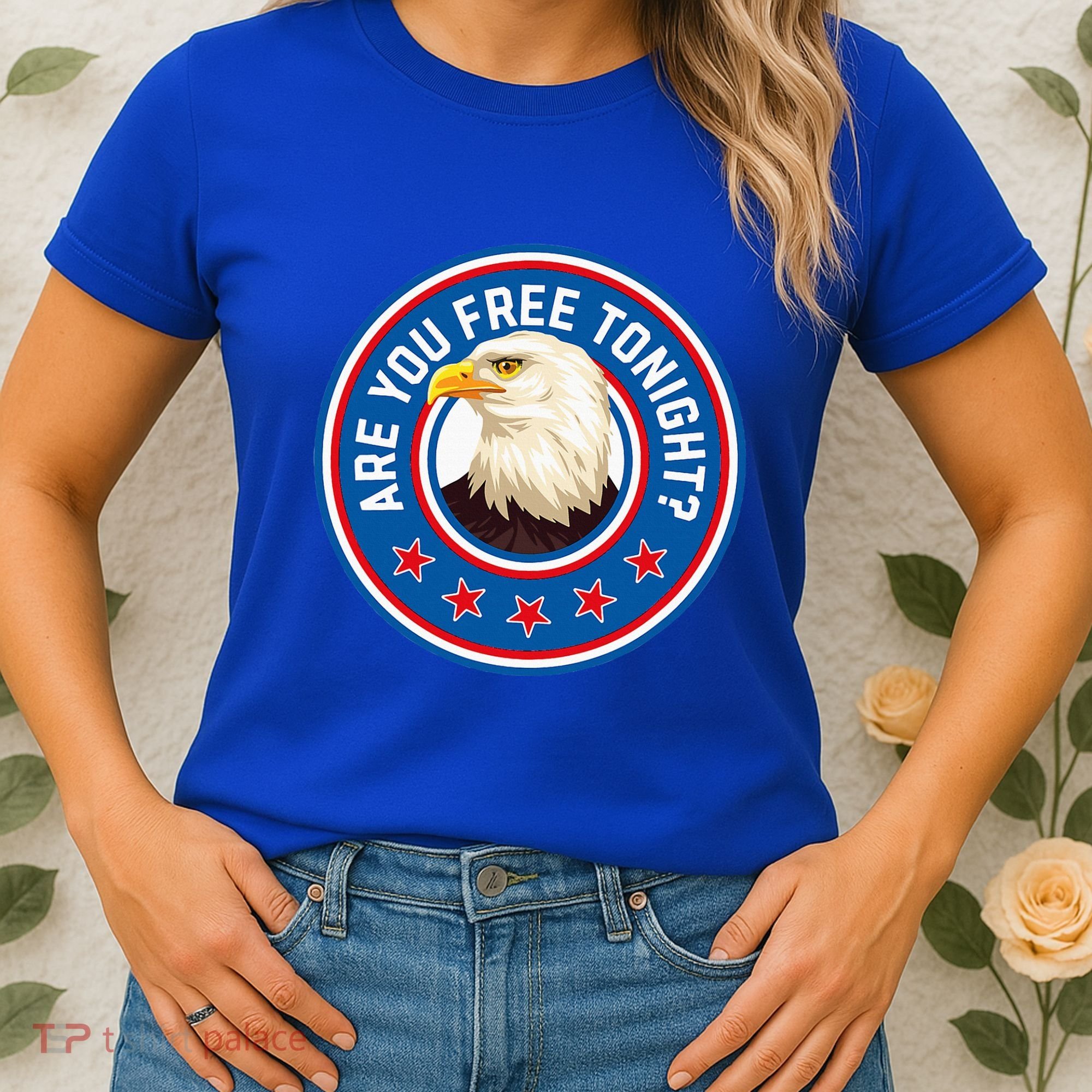 Funny 4th Of July Bald Eagle Are You Free Tonight Usa Women's T-Shirt