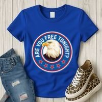 Funny 4th Of July Bald Eagle Are You Free Tonight Usa Women's T-Shirt thumb 3