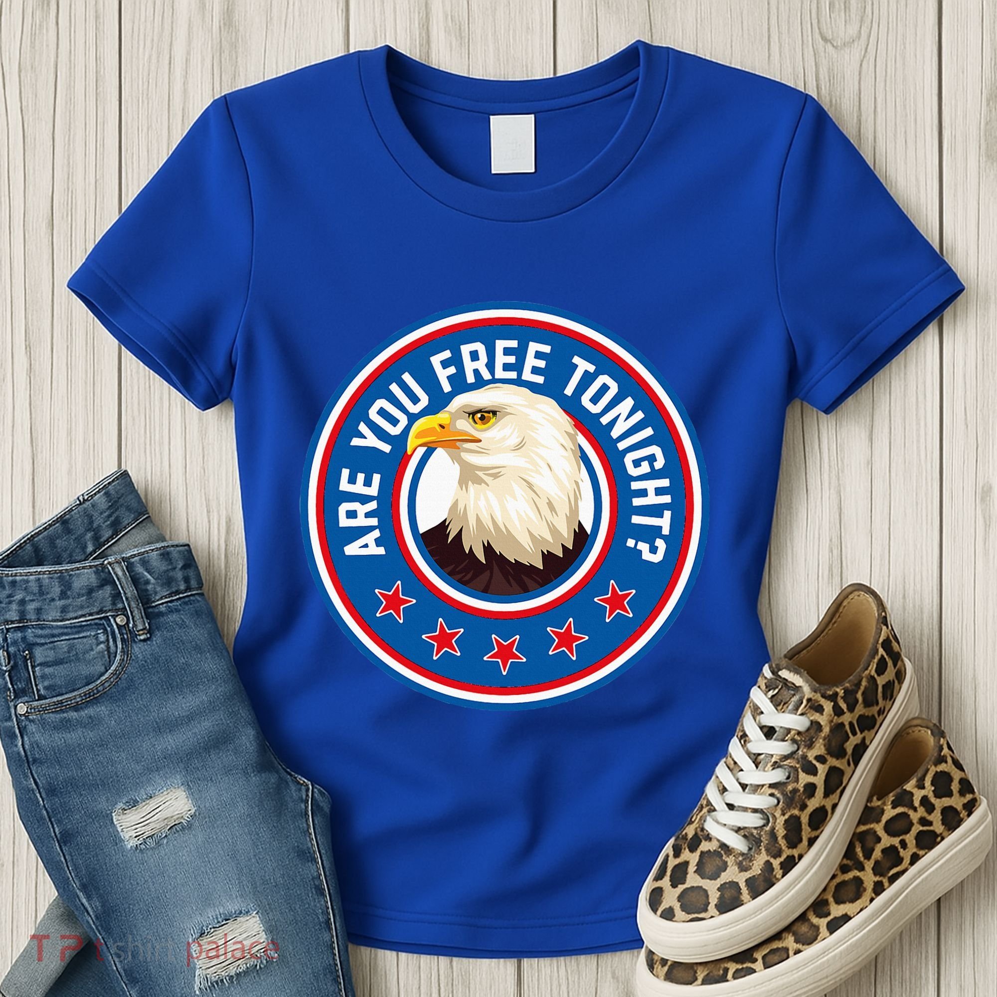 Funny 4th Of July Bald Eagle Are You Free Tonight Usa Women's T-Shirt