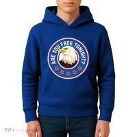 Funny 4th Of July Bald Eagle Are You Free Tonight Usa Kids Hoodie thumb 4
