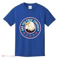Funny 4th Of July Bald Eagle Are You Free Tonight Usa Kids T-Shirt thumb 0