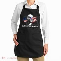 Funny 4th Of July George Washington 1776 Suck It England Apron thumb 2