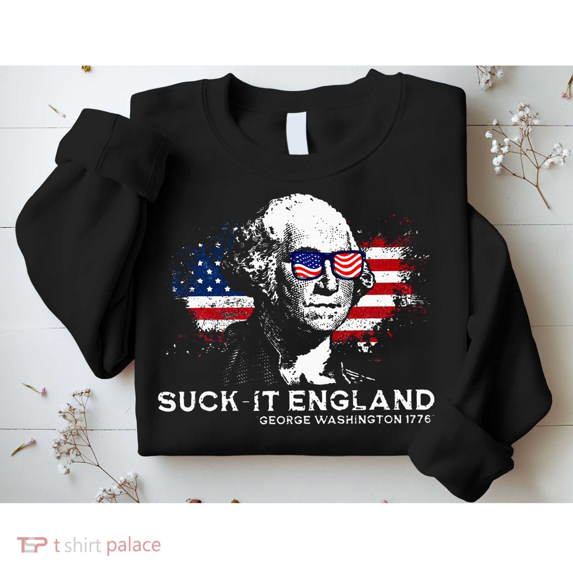 Funny 4th Of July George Washington 1776 Suck It England Sweatshirt