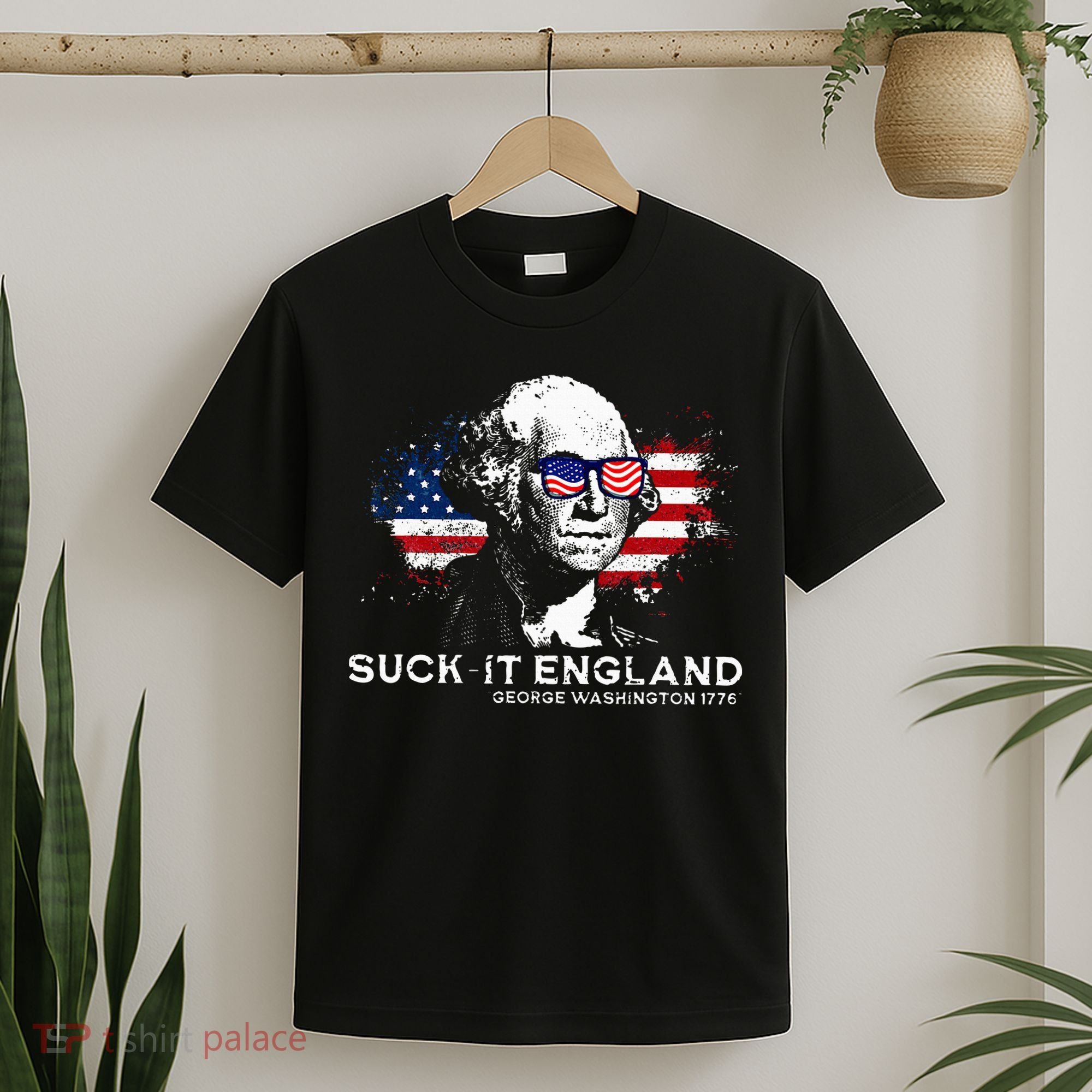Funny 4th Of July George Washington 1776 Suck It England T-Shirt