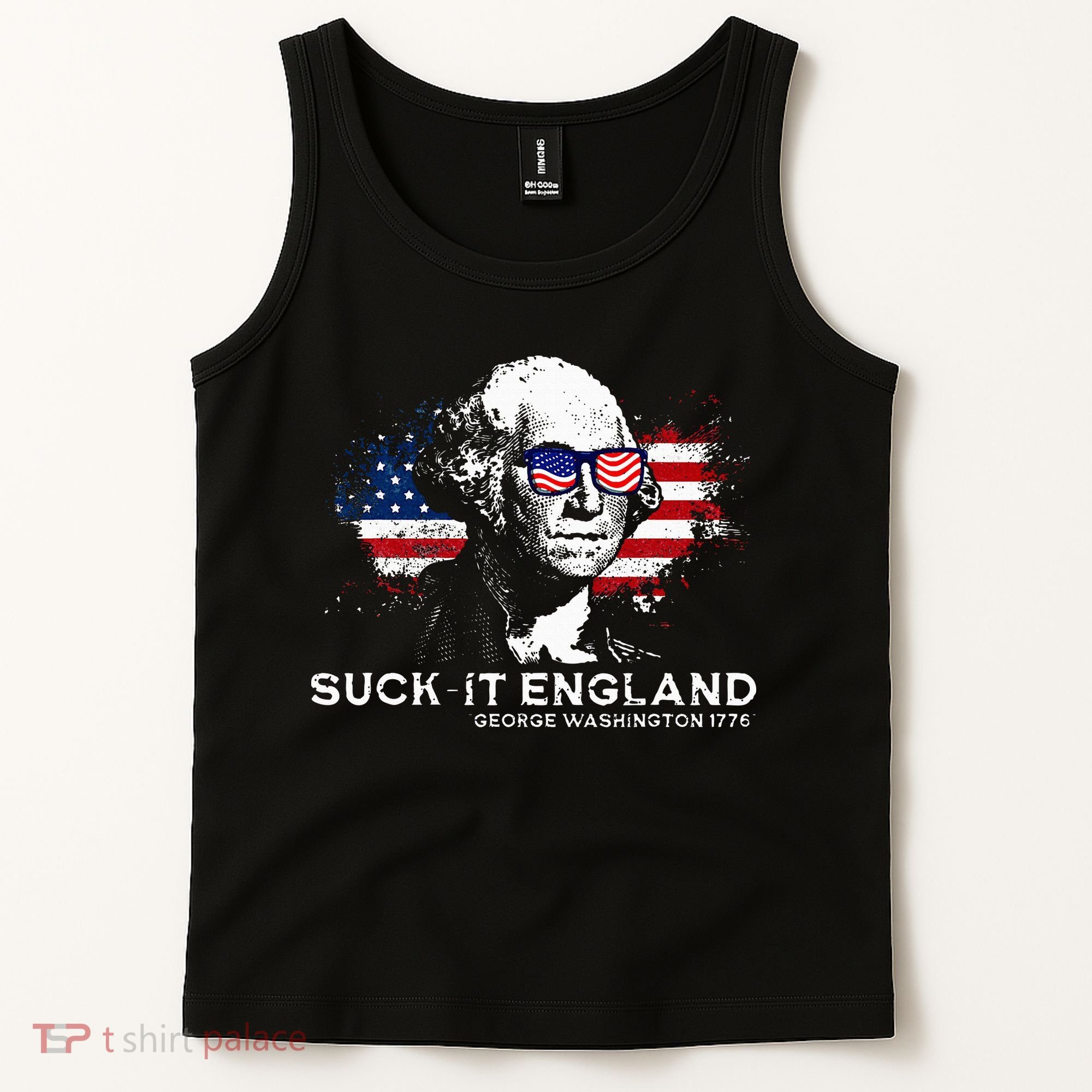 Funny 4th Of July George Washington 1776 Suck It England Tank Top
