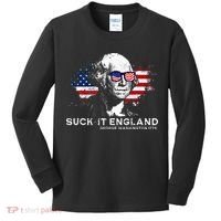 Funny 4th Of July George Washington 1776 Suck It England Kids Long Sleeve Shirt thumb 0