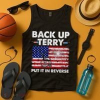 Fourth 4th Of July Back Up Terry Put It In Reverse USA Flag Tank Top thumb 4