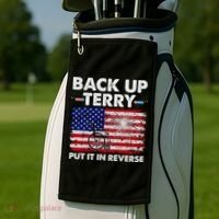 Fourth 4th Of July Back Up Terry Put It In Reverse USA Flag Golf Towel thumb 2