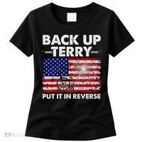 Fourth 4th Of July Back Up Terry Put It In Reverse USA Flag Women's T-Shirt thumb 0