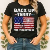 Fourth 4th Of July Back Up Terry Put It In Reverse USA Flag Women's T-Shirt thumb 2
