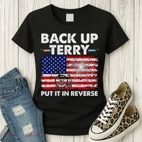 Fourth 4th Of July Back Up Terry Put It In Reverse USA Flag Women's T-Shirt thumb 3