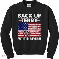 Fourth 4th Of July Back Up Terry Put It In Reverse USA Flag Kids Sweatshirt thumb 0