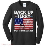 Fourth 4th Of July Back Up Terry Put It In Reverse USA Flag Kids Long Sleeve Shirt thumb 0