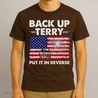 Fourth 4th Of July Back Up Terry Put It In Reverse USA Flag T-Shirt thumb 3