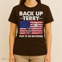 Fourth 4th Of July Back Up Terry Put It In Reverse USA Flag T-Shirt thumb 4