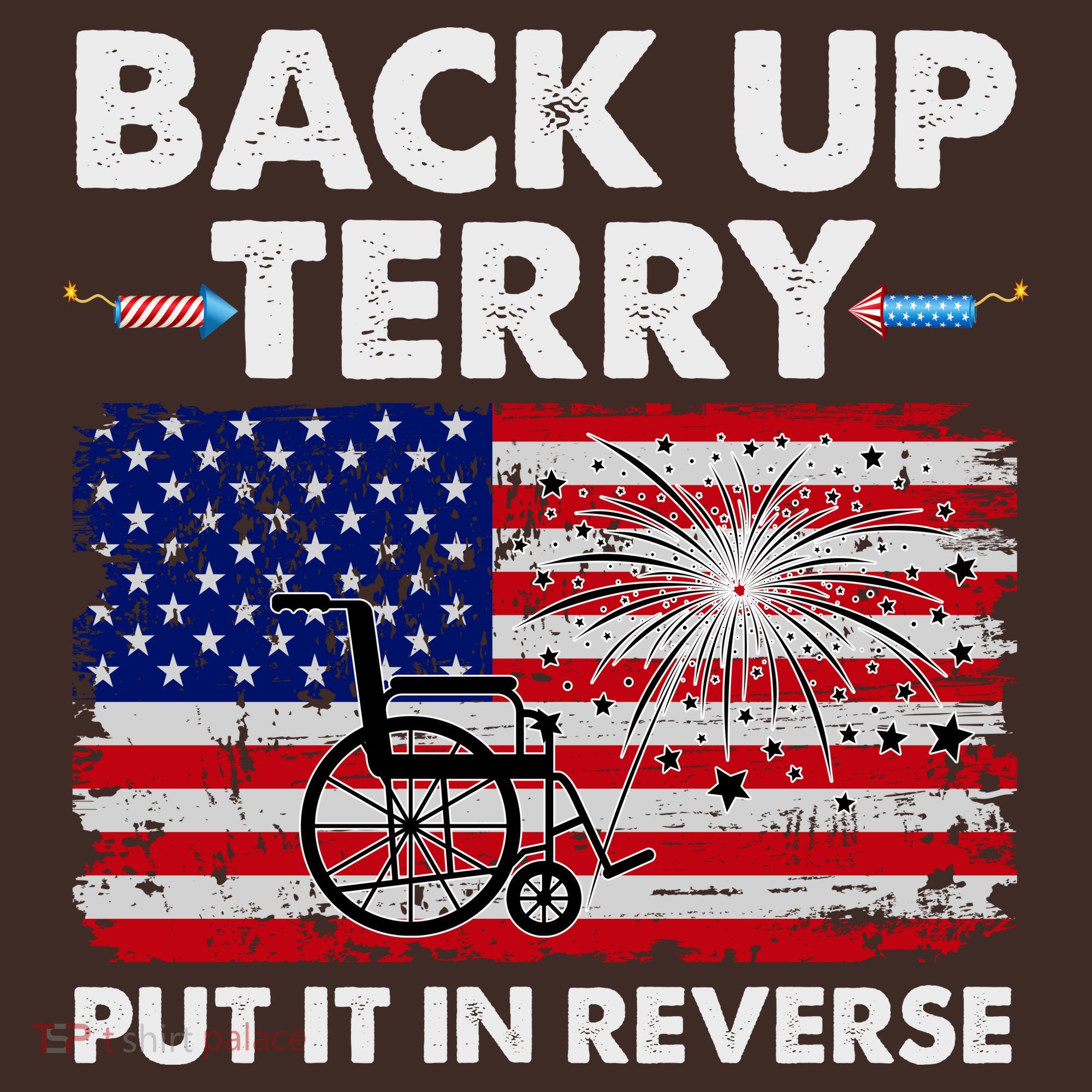 Fourth 4th Of July Back Up Terry Put It In Reverse USA Flag Baby Bodysuit