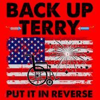 Fourth 4th Of July Back Up Terry Put It In Reverse USA Flag Santa Hat thumb 1