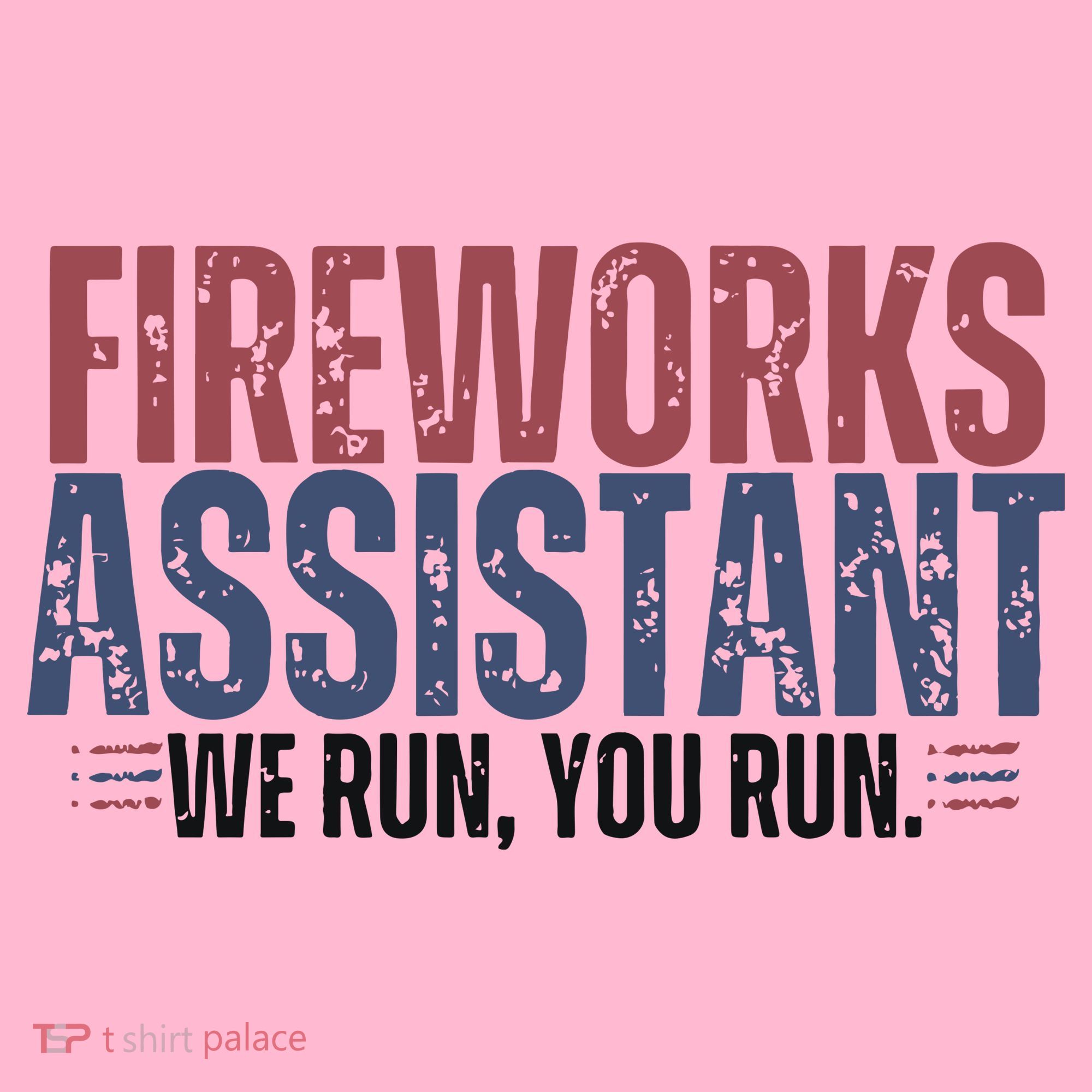Funny 4th Of July Fireworks Assistant We Run You Run Coaster