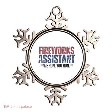 Funny 4th Of July Fireworks Assistant We Run You Run Ornament