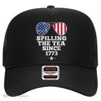 Funny 4th Of July Spilling The Tea Since 1773 American Flag Hat thumb 0