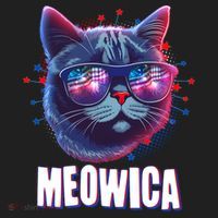Funny 4th Of July Meowica Fireworks Cat Beanie thumb 2