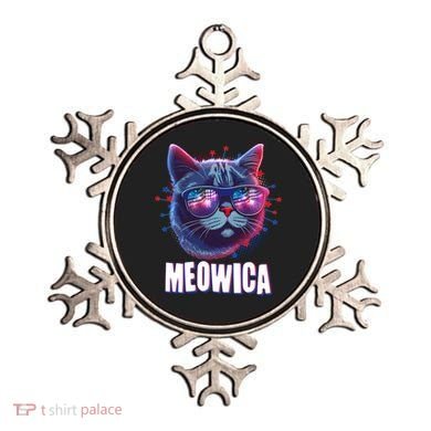 Funny 4th Of July Meowica Fireworks Cat Ornament