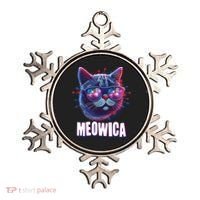 Funny 4th Of July Meowica Fireworks Cat Ornament thumb 0