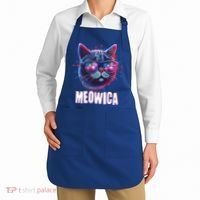 Funny 4th Of July Meowica Fireworks Cat Apron thumb 2