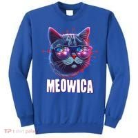 Funny 4th Of July Meowica Fireworks Cat Sweatshirt thumb 0