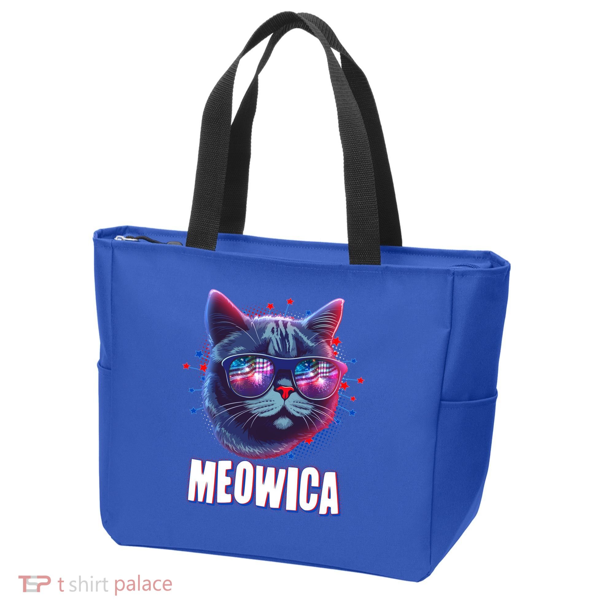 Funny 4th Of July Meowica Fireworks Cat Tote Bag