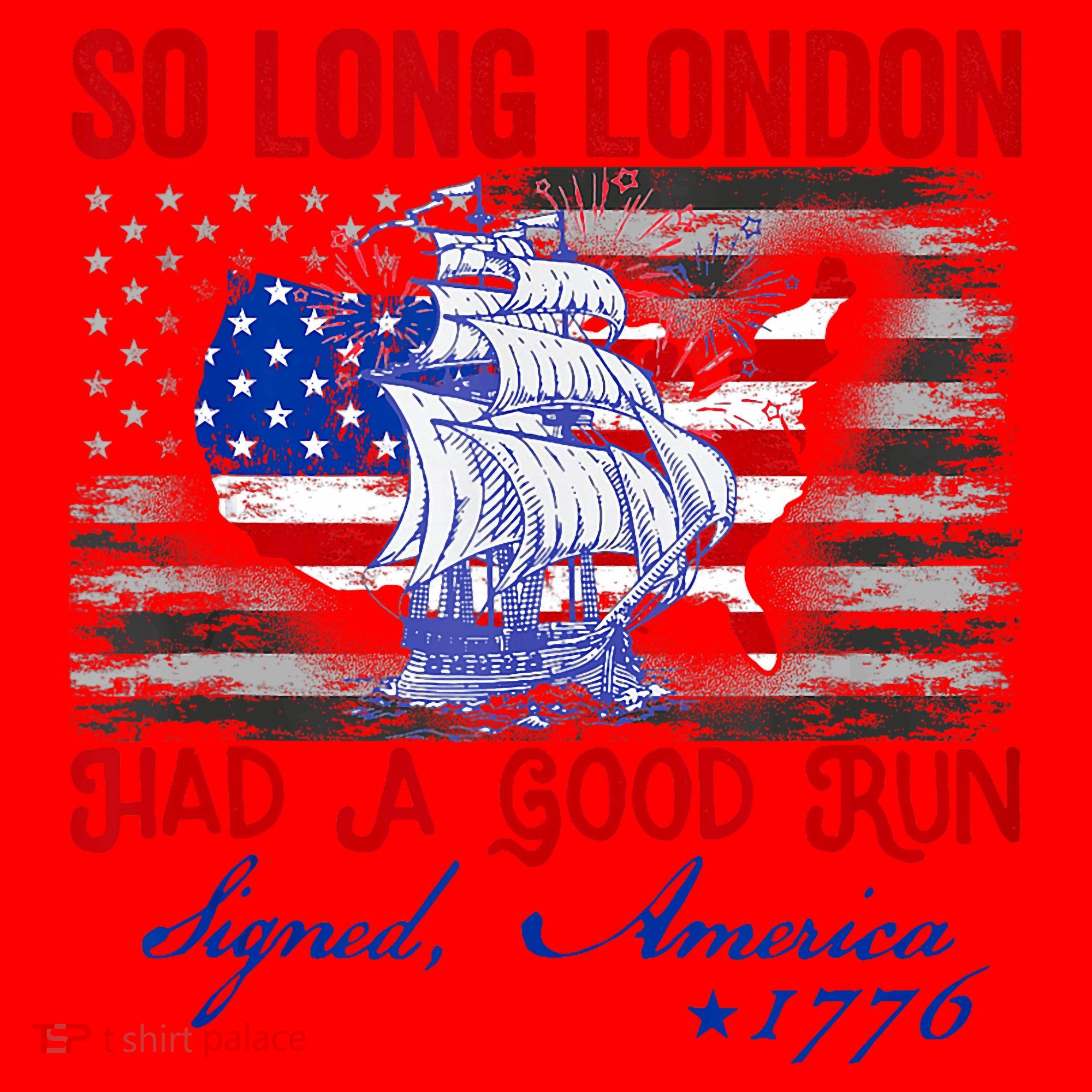 Funny 4th Of July So Long London Had A Good Run Santa Hat