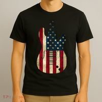 Funny 4th Of July American Flag Guitar Patriotic Gift T-Shirt thumb 3