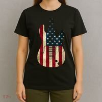 Funny 4th Of July American Flag Guitar Patriotic Gift T-Shirt thumb 4