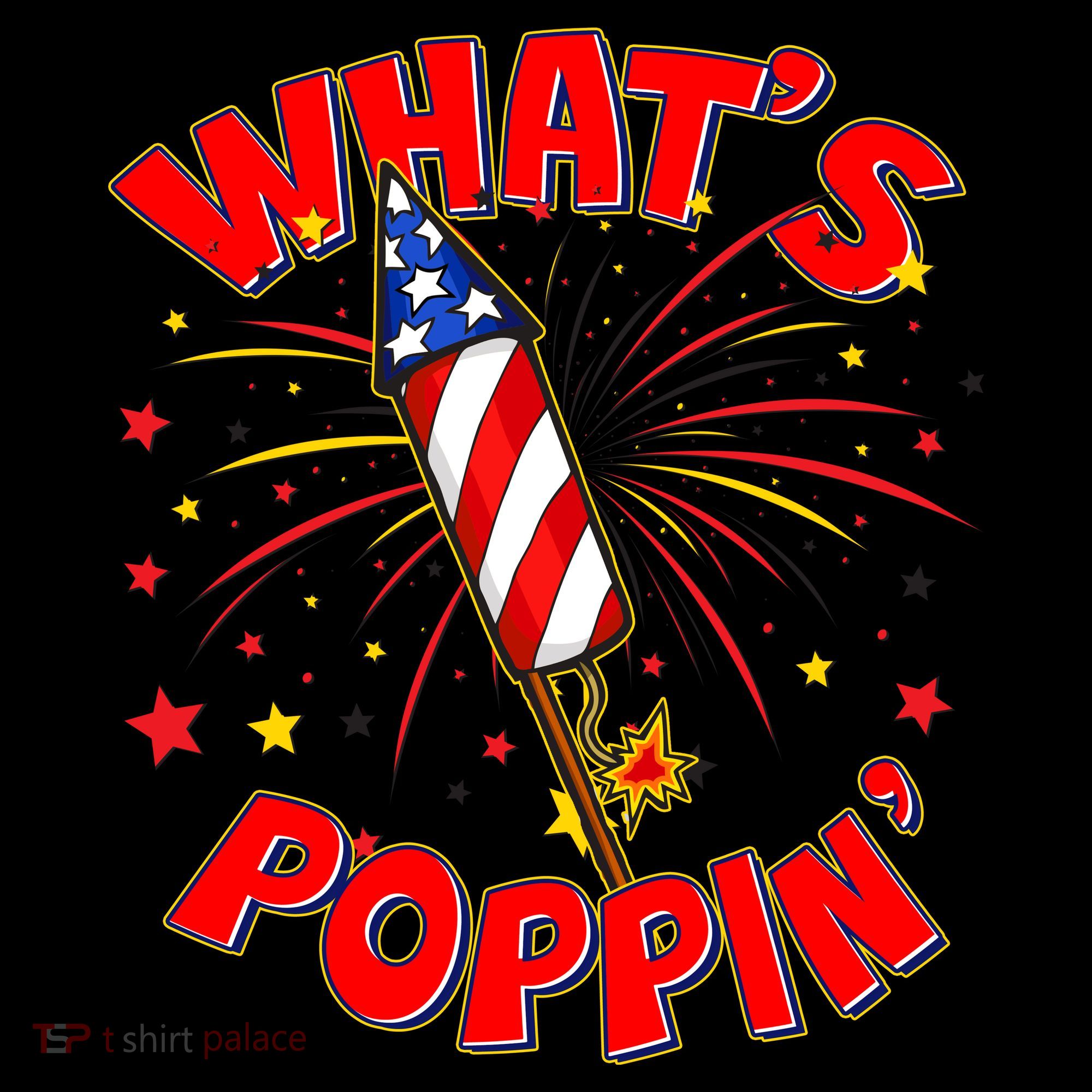 Funny 4th Of July What's Poppin Fireworks Rocket Coffee Mug
