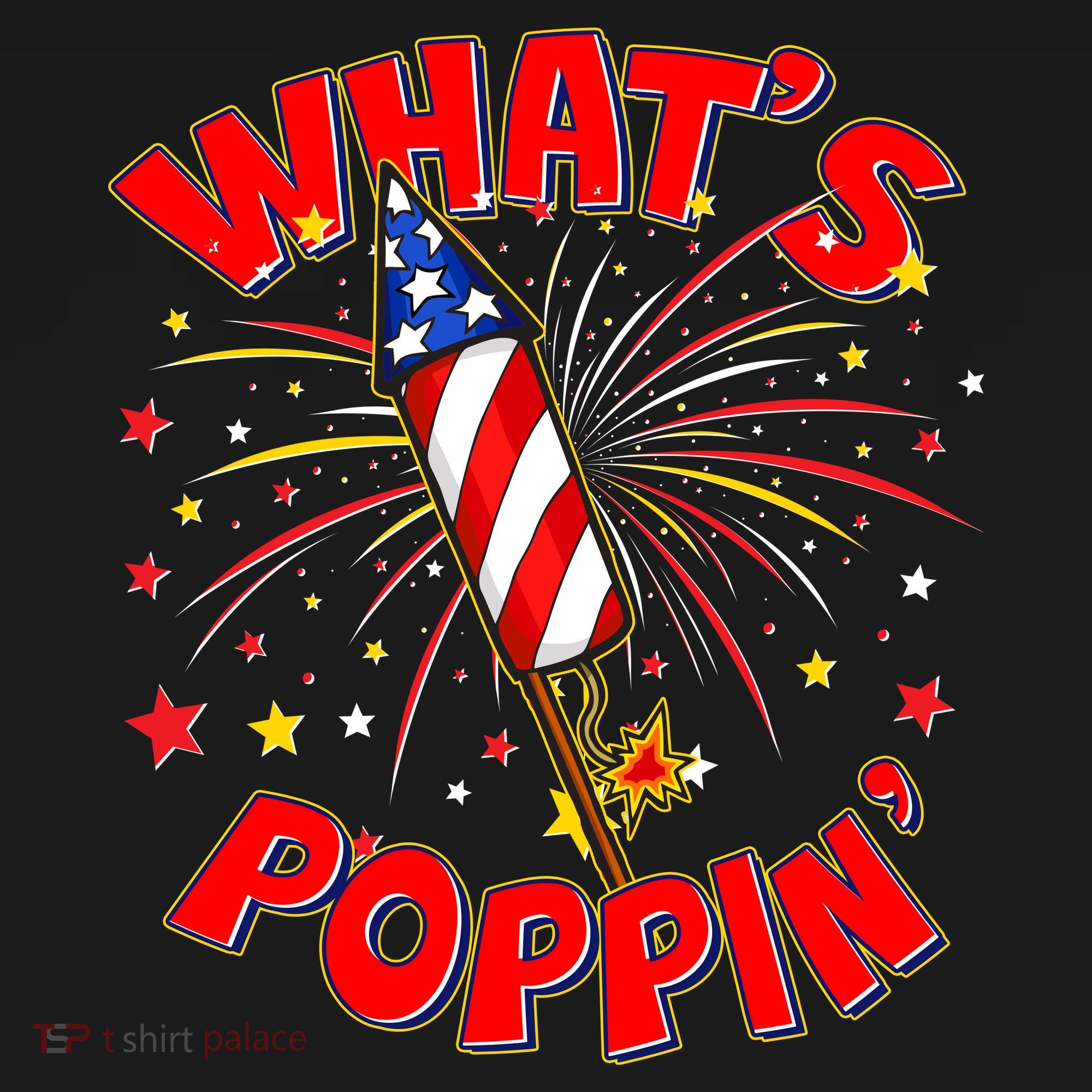Funny 4th Of July What's Poppin Fireworks Rocket Women's Hoodie