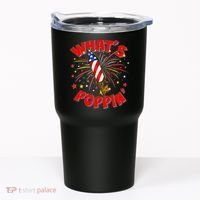 Funny 4th Of July What's Poppin Fireworks Rocket Tumbler thumb 0