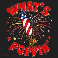 Funny 4th Of July What's Poppin Fireworks Rocket Golf Towel thumb 3